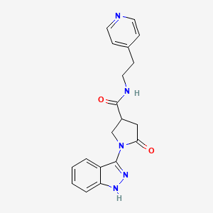 molecular formula C19H19N5O2 B11232595 1-(2H-indazol-3-yl)-5-oxo-N-[2-(pyridin-4-yl)ethyl]pyrrolidine-3-carboxamide 