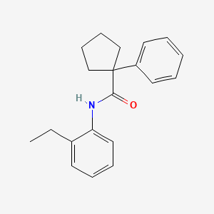 molecular formula C20H23NO B11232661 N-(2-ethylphenyl)-1-phenylcyclopentanecarboxamide 