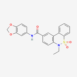 N-(1,3-benzodioxol-5-yl)-6-ethyl-6H-dibenzo[c,e][1,2]thiazine-9-carboxamide 5,5-dioxide