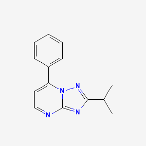 molecular formula C14H14N4 B11232677 7-Phenyl-2-(propan-2-yl)[1,2,4]triazolo[1,5-a]pyrimidine 