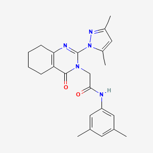 2-(2-(3,5-dimethyl-1H-pyrazol-1-yl)-4-oxo-5,6,7,8-tetrahydroquinazolin-3(4H)-yl)-N-(3,5-dimethylphenyl)acetamide