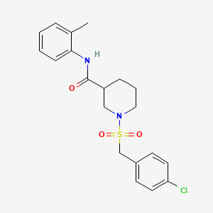 1-[(4-chlorobenzyl)sulfonyl]-N-(2-methylphenyl)piperidine-3-carboxamide