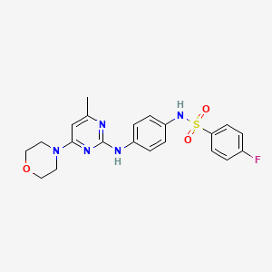 4-fluoro-N-(4-((4-methyl-6-morpholinopyrimidin-2-yl)amino)phenyl)benzenesulfonamide