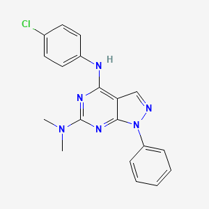 N~4~-(4-chlorophenyl)-N~6~,N~6~-dimethyl-1-phenyl-1H-pyrazolo[3,4-d]pyrimidine-4,6-diamine