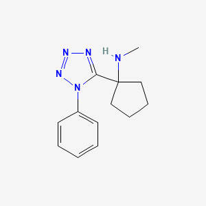 molecular formula C13H17N5 B11232786 N-methyl-1-(1-phenyl-1H-tetrazol-5-yl)cyclopentanamine 