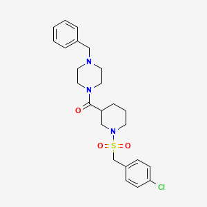 (4-Benzylpiperazin-1-yl){1-[(4-chlorobenzyl)sulfonyl]piperidin-3-yl}methanone