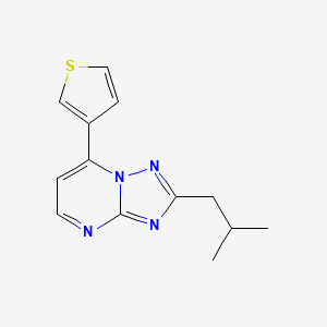 molecular formula C13H14N4S B11232819 2-(2-Methylpropyl)-7-(thiophen-3-yl)[1,2,4]triazolo[1,5-a]pyrimidine 