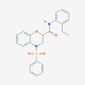 N-(2-ethylphenyl)-4-(phenylsulfonyl)-3,4-dihydro-2H-1,4-benzoxazine-2-carboxamide