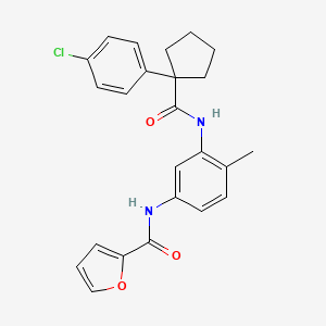 N-[3-({[1-(4-chlorophenyl)cyclopentyl]carbonyl}amino)-4-methylphenyl]furan-2-carboxamide