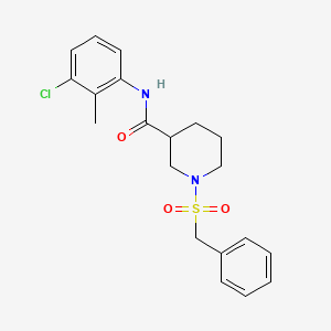 molecular formula C20H23ClN2O3S B11232871 1-(benzylsulfonyl)-N-(3-chloro-2-methylphenyl)piperidine-3-carboxamide 