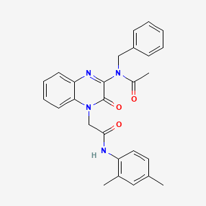 N-Benzyl-N-(4-{[(2,4-dimethylphenyl)carbamoyl]methyl}-3-oxo-3,4-dihydroquinoxalin-2-YL)acetamide