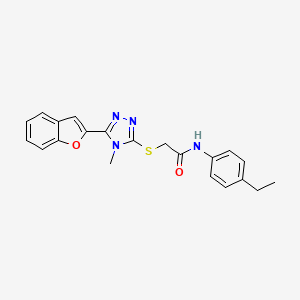 2-{[5-(1-benzofuran-2-yl)-4-methyl-4H-1,2,4-triazol-3-yl]sulfanyl}-N-(4-ethylphenyl)acetamide