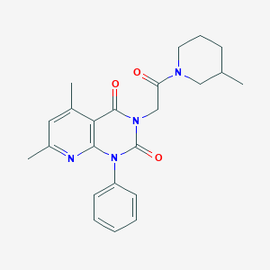 5,7-dimethyl-3-[2-(3-methylpiperidin-1-yl)-2-oxoethyl]-1-phenylpyrido[2,3-d]pyrimidine-2,4(1H,3H)-dione