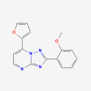 molecular formula C16H12N4O2 B11232962 7-(Furan-2-yl)-2-(2-methoxyphenyl)[1,2,4]triazolo[1,5-a]pyrimidine 