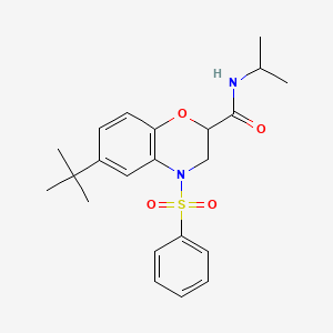 6-tert-butyl-4-(phenylsulfonyl)-N-(propan-2-yl)-3,4-dihydro-2H-1,4-benzoxazine-2-carboxamide