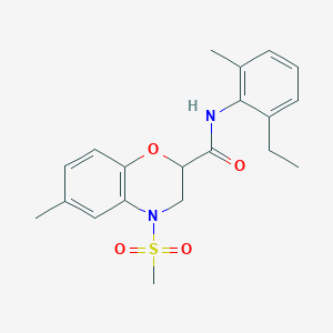 N-(2-ethyl-6-methylphenyl)-6-methyl-4-(methylsulfonyl)-3,4-dihydro-2H-1,4-benzoxazine-2-carboxamide