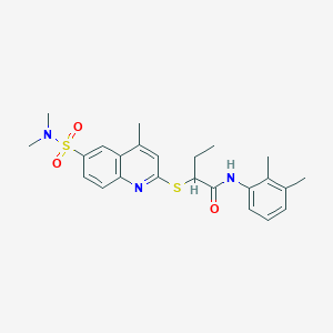 N-(2,3-dimethylphenyl)-2-{[6-(dimethylsulfamoyl)-4-methylquinolin-2-yl]sulfanyl}butanamide