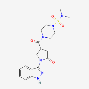 4-{[1-(1H-indazol-3-yl)-5-oxopyrrolidin-3-yl]carbonyl}-N,N-dimethylpiperazine-1-sulfonamide