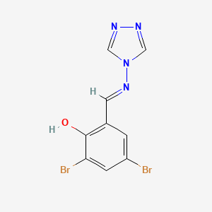 2,4-dibromo-6-[(E)-(4H-1,2,4-triazol-4-ylimino)methyl]phenol