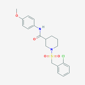 1-[(2-chlorobenzyl)sulfonyl]-N-(4-methoxyphenyl)piperidine-3-carboxamide