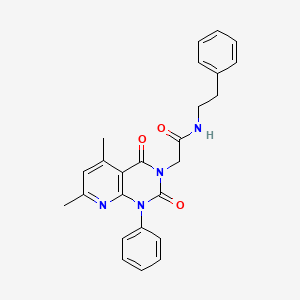 2-(5,7-dimethyl-2,4-dioxo-1-phenyl-1,4-dihydropyrido[2,3-d]pyrimidin-3(2H)-yl)-N-(2-phenylethyl)acetamide