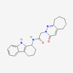 2-(3-oxo-3,5,6,7,8,9-hexahydro-2H-cyclohepta[c]pyridazin-2-yl)-N-(2,3,4,9-tetrahydro-1H-carbazol-1-yl)acetamide