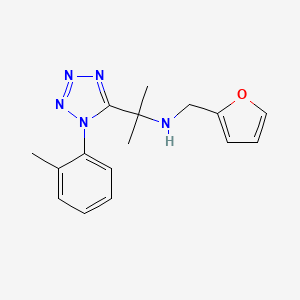 N-(furan-2-ylmethyl)-2-[1-(2-methylphenyl)-1H-tetrazol-5-yl]propan-2-amine