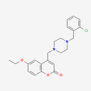 4-{[4-(2-chlorobenzyl)piperazin-1-yl]methyl}-6-ethoxy-2H-chromen-2-one