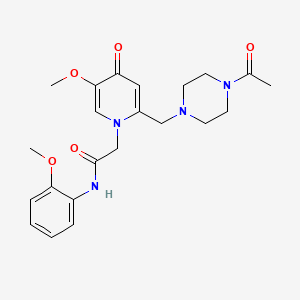 2-(2-((4-acetylpiperazin-1-yl)methyl)-5-methoxy-4-oxopyridin-1(4H)-yl)-N-(2-methoxyphenyl)acetamide