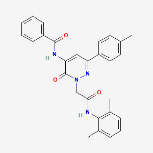 N-[2-{2-[(2,6-dimethylphenyl)amino]-2-oxoethyl}-6-(4-methylphenyl)-3-oxo-2,3-dihydropyridazin-4-yl]benzamide