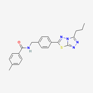 4-methyl-N-[4-(3-propyl[1,2,4]triazolo[3,4-b][1,3,4]thiadiazol-6-yl)benzyl]benzamide