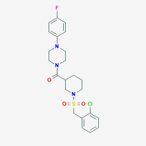 {1-[(2-Chlorobenzyl)sulfonyl]piperidin-3-yl}[4-(4-fluorophenyl)piperazin-1-yl]methanone