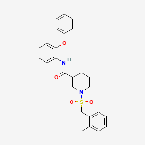 1-[(2-methylbenzyl)sulfonyl]-N-(2-phenoxyphenyl)piperidine-3-carboxamide