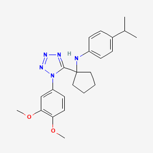 N-{1-[1-(3,4-dimethoxyphenyl)-1H-tetrazol-5-yl]cyclopentyl}-4-(propan-2-yl)aniline