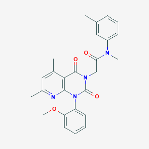 2-[1-(2-methoxyphenyl)-5,7-dimethyl-2,4-dioxo-1,4-dihydropyrido[2,3-d]pyrimidin-3(2H)-yl]-N-methyl-N-(3-methylphenyl)acetamide