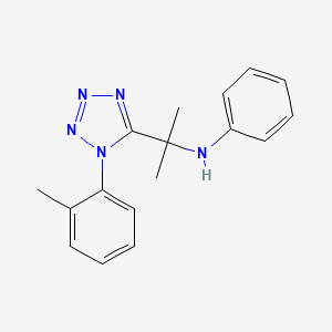 N-{2-[1-(2-methylphenyl)-1H-tetrazol-5-yl]propan-2-yl}aniline