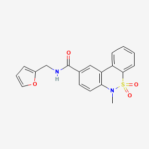 N-(2-furylmethyl)-6-methyl-6H-dibenzo[c,e][1,2]thiazine-9-carboxamide 5,5-dioxide