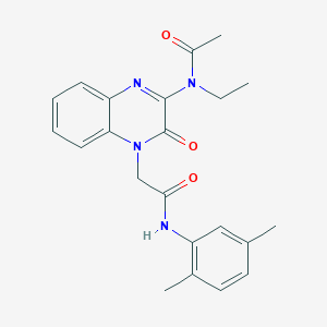 N-(4-{2-[(2,5-dimethylphenyl)amino]-2-oxoethyl}-3-oxo-3,4-dihydroquinoxalin-2-yl)-N-ethylacetamide