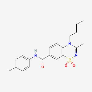 4-butyl-3-methyl-N-(4-methylphenyl)-4H-1,2,4-benzothiadiazine-7-carboxamide 1,1-dioxide