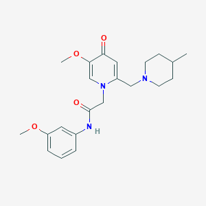 2-(5-methoxy-2-((4-methylpiperidin-1-yl)methyl)-4-oxopyridin-1(4H)-yl)-N-(3-methoxyphenyl)acetamide