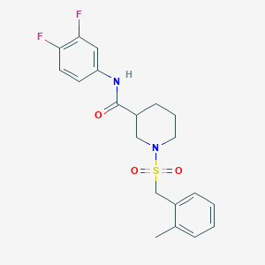 N-(3,4-difluorophenyl)-1-[(2-methylbenzyl)sulfonyl]piperidine-3-carboxamide