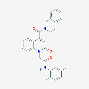 2-[4-(3,4-dihydroisoquinolin-2(1H)-ylcarbonyl)-2-oxoquinolin-1(2H)-yl]-N-(2,5-dimethylphenyl)acetamide