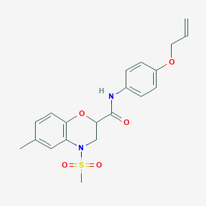 6-methyl-4-(methylsulfonyl)-N-[4-(prop-2-en-1-yloxy)phenyl]-3,4-dihydro-2H-1,4-benzoxazine-2-carboxamide