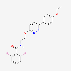 molecular formula C21H19F2N3O3 B11233425 N-(2-((6-(4-ethoxyphenyl)pyridazin-3-yl)oxy)ethyl)-2,6-difluorobenzamide 