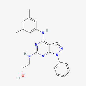 2-({4-[(3,5-dimethylphenyl)amino]-1-phenyl-1H-pyrazolo[3,4-d]pyrimidin-6-yl}amino)ethanol