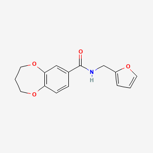 N-(furan-2-ylmethyl)-3,4-dihydro-2H-1,5-benzodioxepine-7-carboxamide