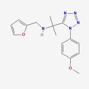 N-(furan-2-ylmethyl)-2-[1-(4-methoxyphenyl)-1H-tetrazol-5-yl]propan-2-amine