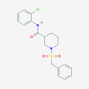 1-(benzylsulfonyl)-N-(2-chlorophenyl)piperidine-3-carboxamide