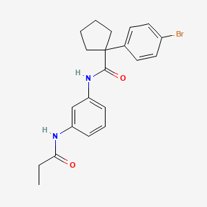 1-(4-bromophenyl)-N-[3-(propanoylamino)phenyl]cyclopentanecarboxamide