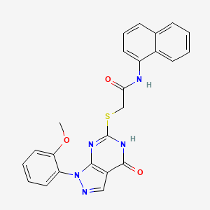 2-((1-(2-methoxyphenyl)-4-oxo-4,5-dihydro-1H-pyrazolo[3,4-d]pyrimidin-6-yl)thio)-N-(naphthalen-1-yl)acetamide